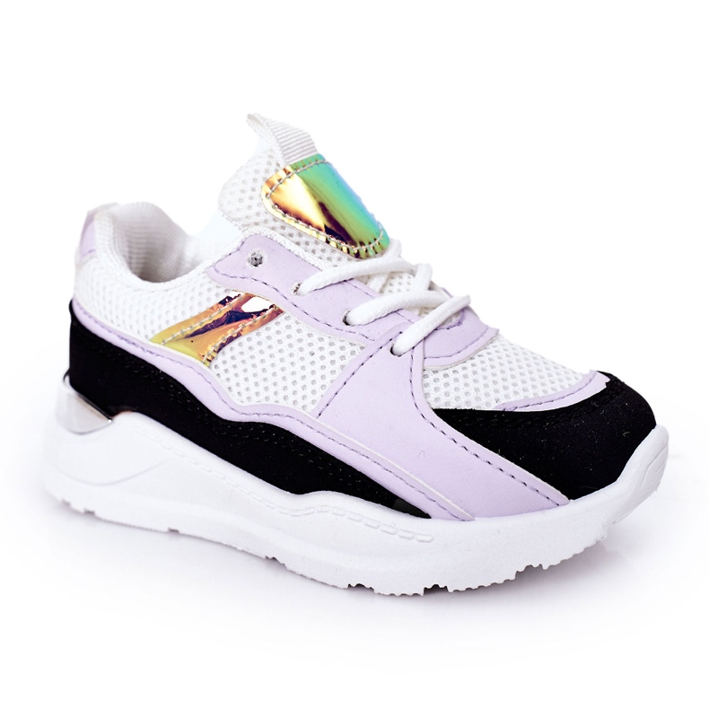 Kinder Sportschuhe Sneakers Schwarz-Violett Game Time weiß