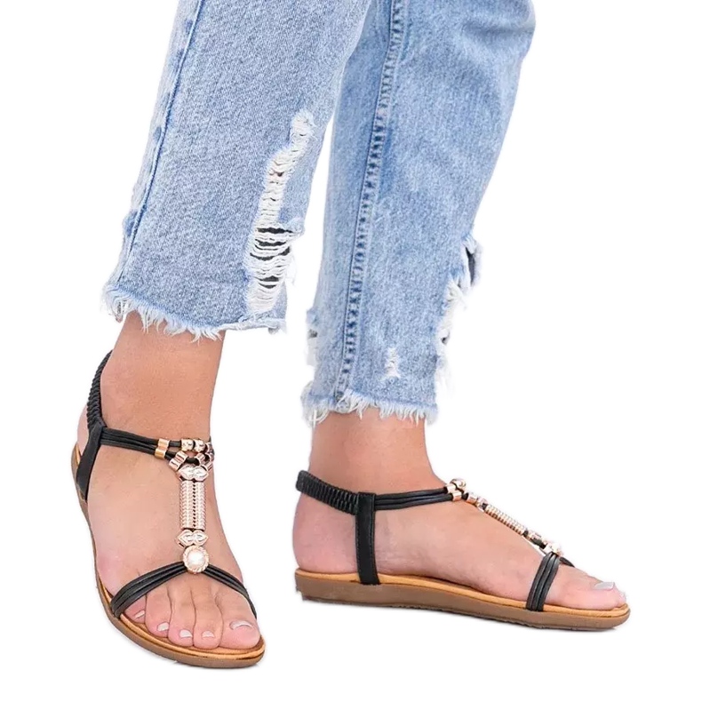 Schwarze Damensandalen von Liva