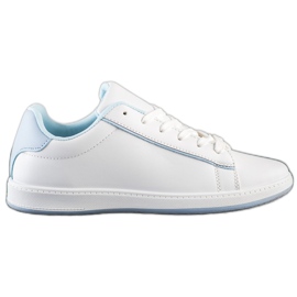 SHELOVET Niedrige Sneakers mit Öko-Leder weiß