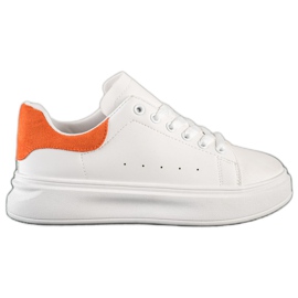 SHELOVET Weiße Turnschuhe auf der Plattform