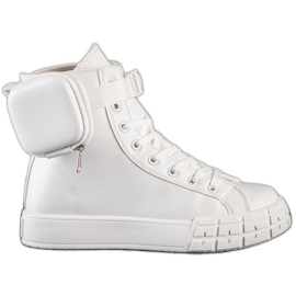SHELOVET High-Top-Sneaker mit Tasche weiß