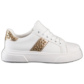 SHELOVET Sneakers mit Ornamenten weiß