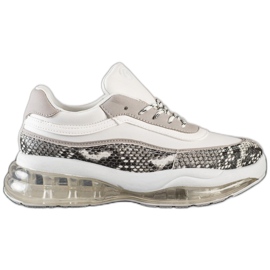 SHELOVET Sneakers auf einer transparenten Plattform weiß mehrfarbig