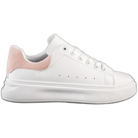 SHELOVET Weiße Turnschuhe auf der Plattform