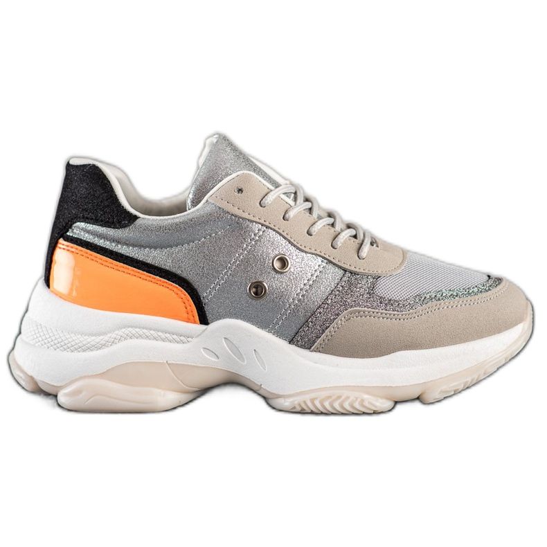 SHELOVET Bequeme modische Sneaker silber- mehrfarbig