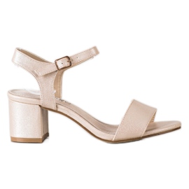 Goodin Bequeme Sandalen an einer Bar golden