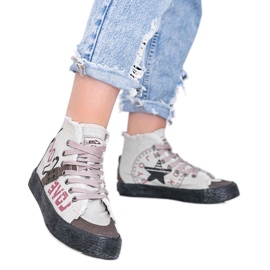 BM Nadi graue Knöchel-Sneaker für Damen