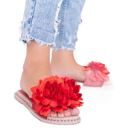 Dain rote Hausschuhe für Damen