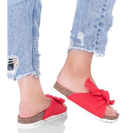 Rote Sandalen auf Martenn Korksohle