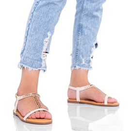 Beige Damensandalen von Emmie