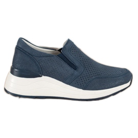 Goodin Ledersneaker mit Glitzer marineblau blau