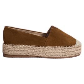 Primavera Espadrilles auf der Plattform braun