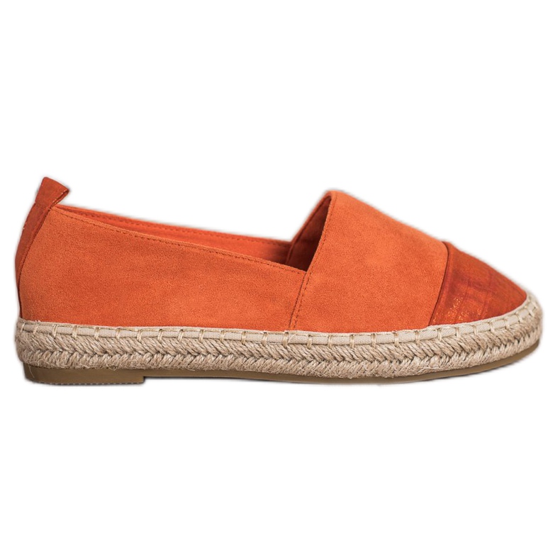 Bestelle Orange Wildleder Espadrilles