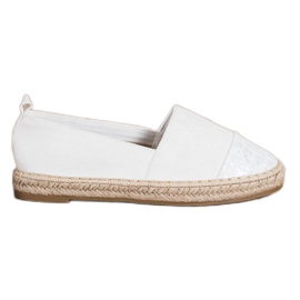 Bestelle Weiße Wildleder-Espadrilles