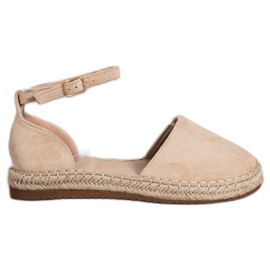 Small Swan Bequeme Espadrilles aus Wildleder braun