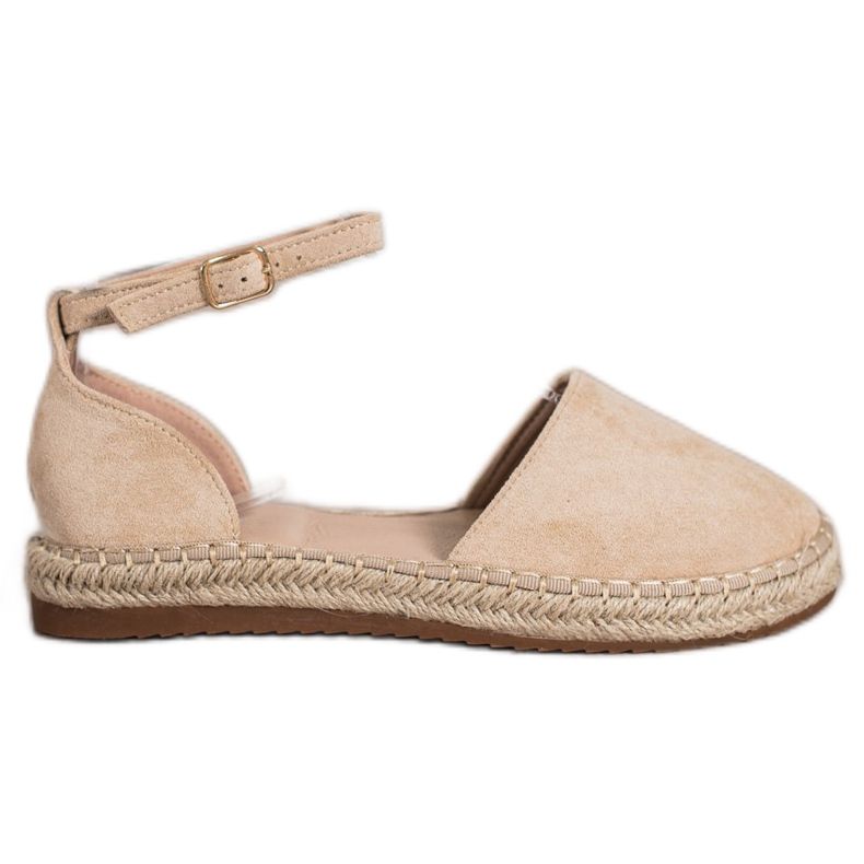 Small Swan Bequeme Espadrilles aus Wildleder braun
