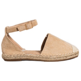 Small Swan Beige Espadrilles mit Schnalle