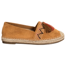 Melisa Espadrilles mit Fransen braun