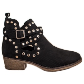 Seastar Durchbrochene Stiefeletten mit Schnalle schwarz