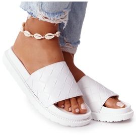 Damen Hausschuhe On the Big Star HH274683 Weiße Plattform