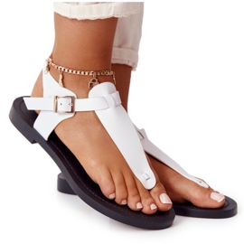 Ledersandalen Flip-Flops Big Star HH274702 Weiß