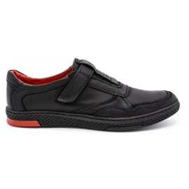 Polbut Herren Freizeit Lederschuhe 2102 schwarz