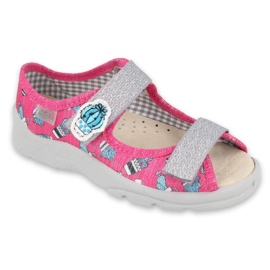 Befado Kinderschuhe 869X152 rosa grau