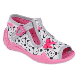 Befado Kinderschuhe 213P129 rosa grau