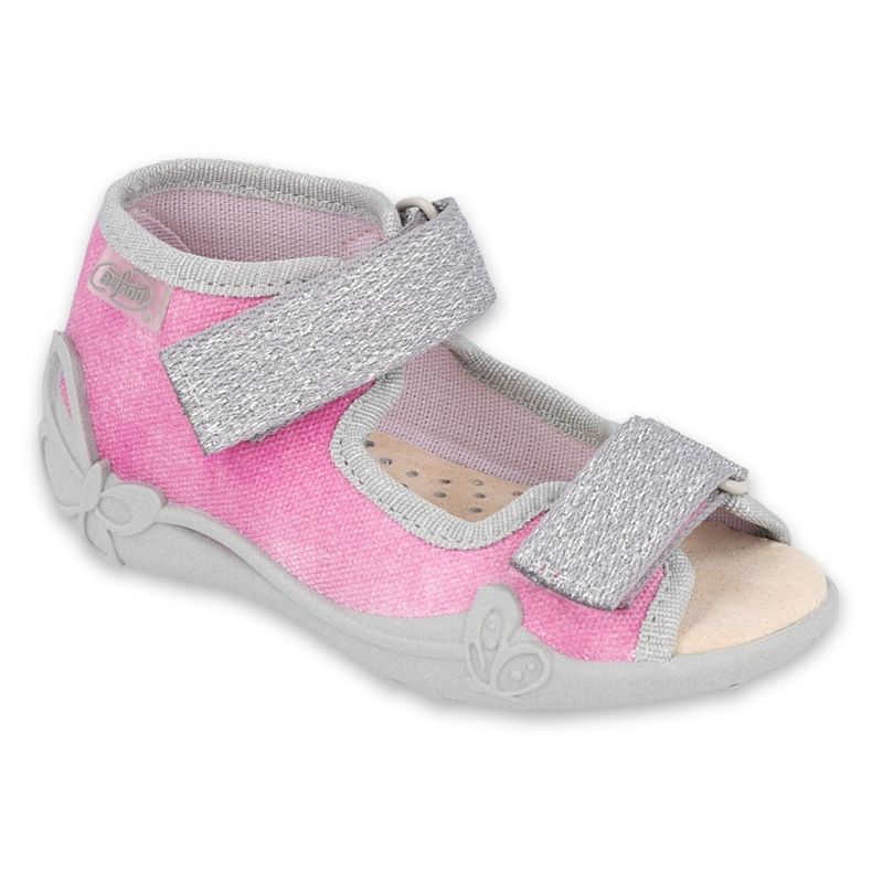 Befado Kinderschuhe 342P034 rosa grau