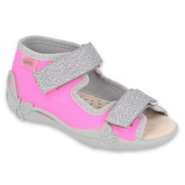 Befado Kinderschuhe 342P032 rosa silber- grau