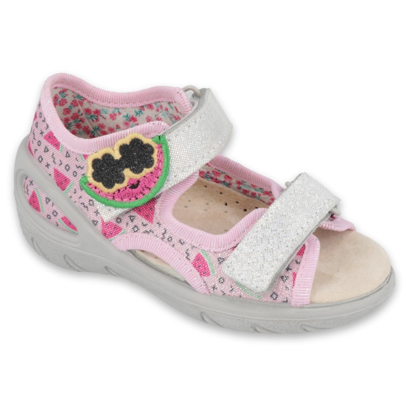 Befado Kinderschuhe PU 065X152 rosa grau