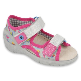 Befado Kinderschuhe PU 065X149 rosa grau