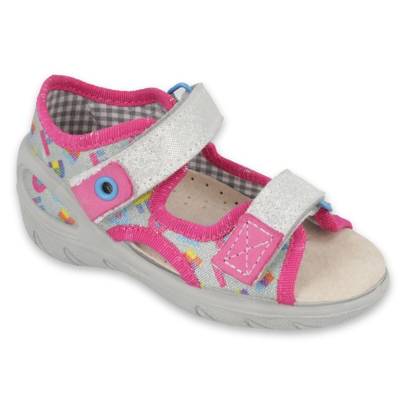 Befado Kinderschuhe PU 065X149 rosa grau