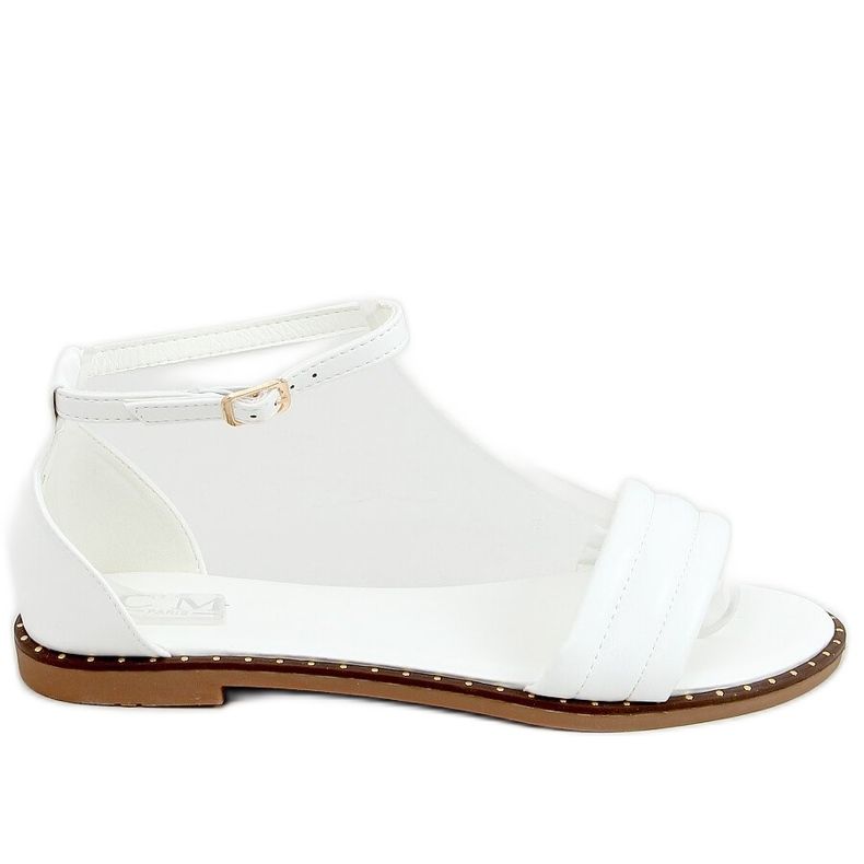 Weiß 55-93 Weiße Knöchelsandalen