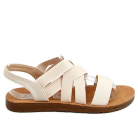 Sandalen mit Kautschukriemen Beige 9225 Beige