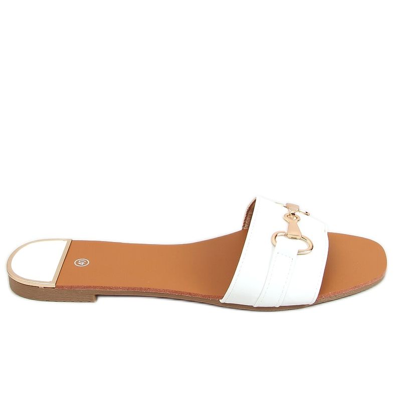 Weiße Damenhausschuhe N-109 Weiß