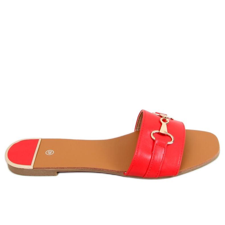 Rote Damen-Hausschuhe N-109 Rot