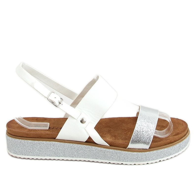 Weiße Damensandalen 100-138SA-1 Weiß