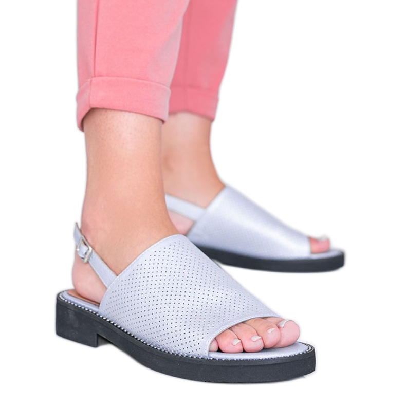 Blaue Sandalen mit flachem Absatz von Betsy