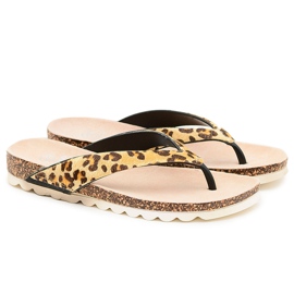 Flip-Flops auf Cork Lu Boo Leopard braun