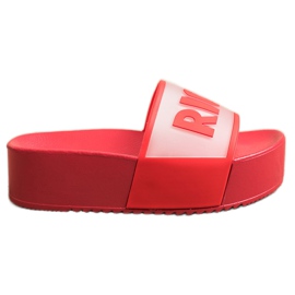 Small Swan Hausschuhe mit reichem Plateau rot