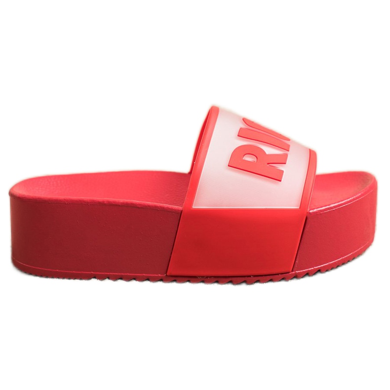 Small Swan Hausschuhe mit reichem Plateau rot