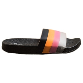 Bona Bequeme Flip-Flops mit bunten Streifen schwarz