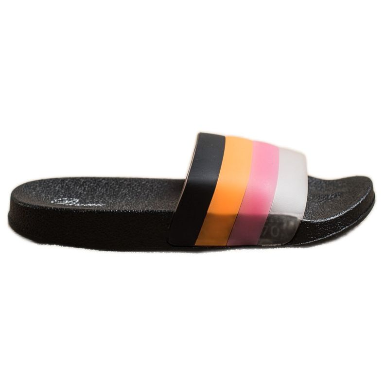 Bona Bequeme Flip-Flops mit bunten Streifen schwarz