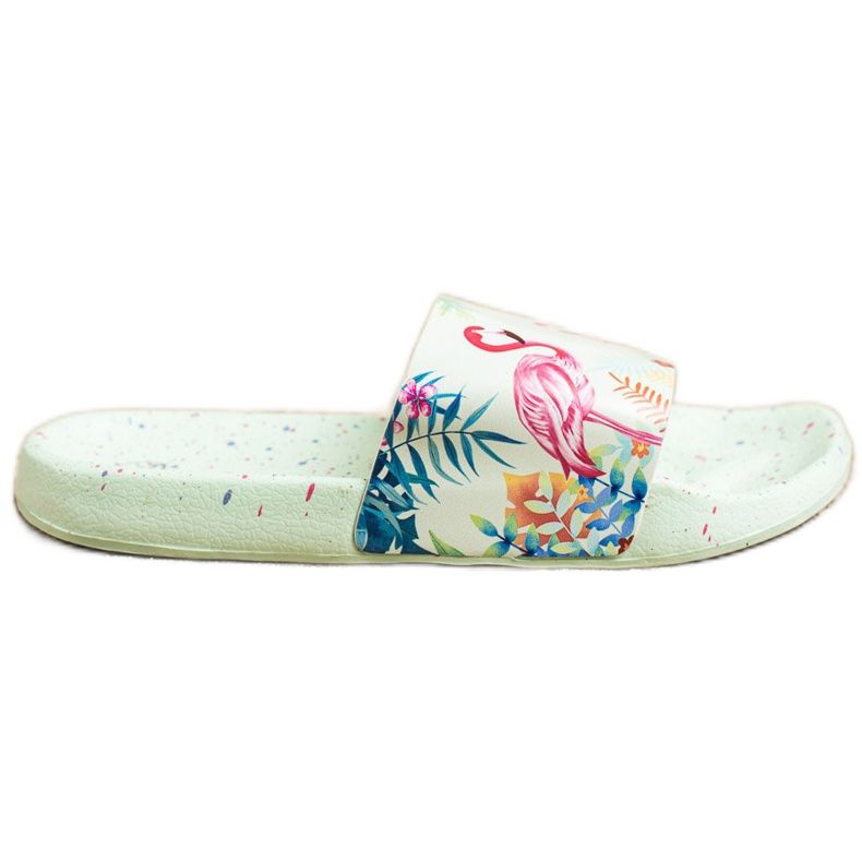 Bona Modische Flip-Flops mit Flamingo grün