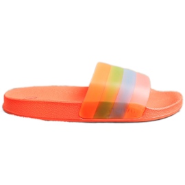 Bona Bequeme Flip-Flops mit bunten Streifen orange