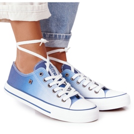 Damen Sneaker Big Star HH274129 Ombre Marineblau weiß