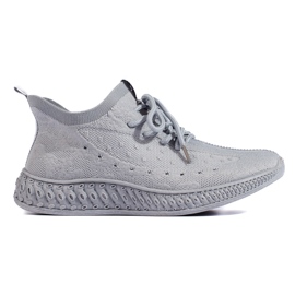SHELOVET Graue Textil-Sneakers