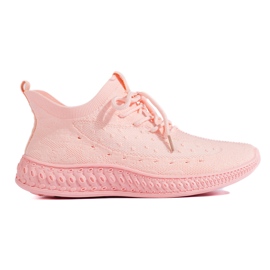 SHELOVET Rosa Textil-Sneakers