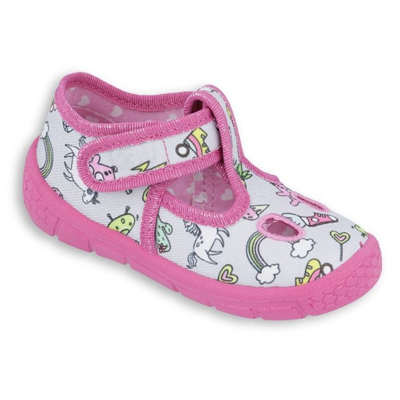 Befado Kinderschuhe 533P001 rosa grau